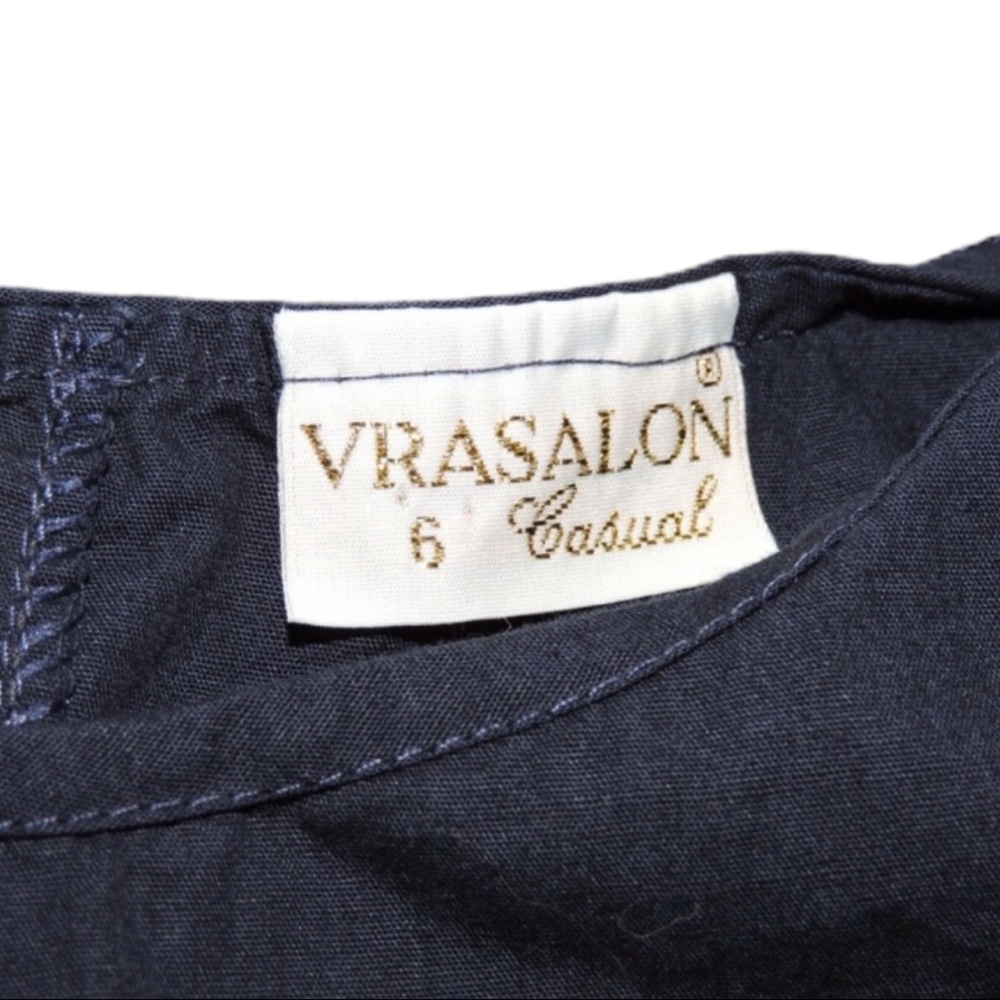Vrasalon Pink Navy Blue Dress 6 - Picture 5 of 5
